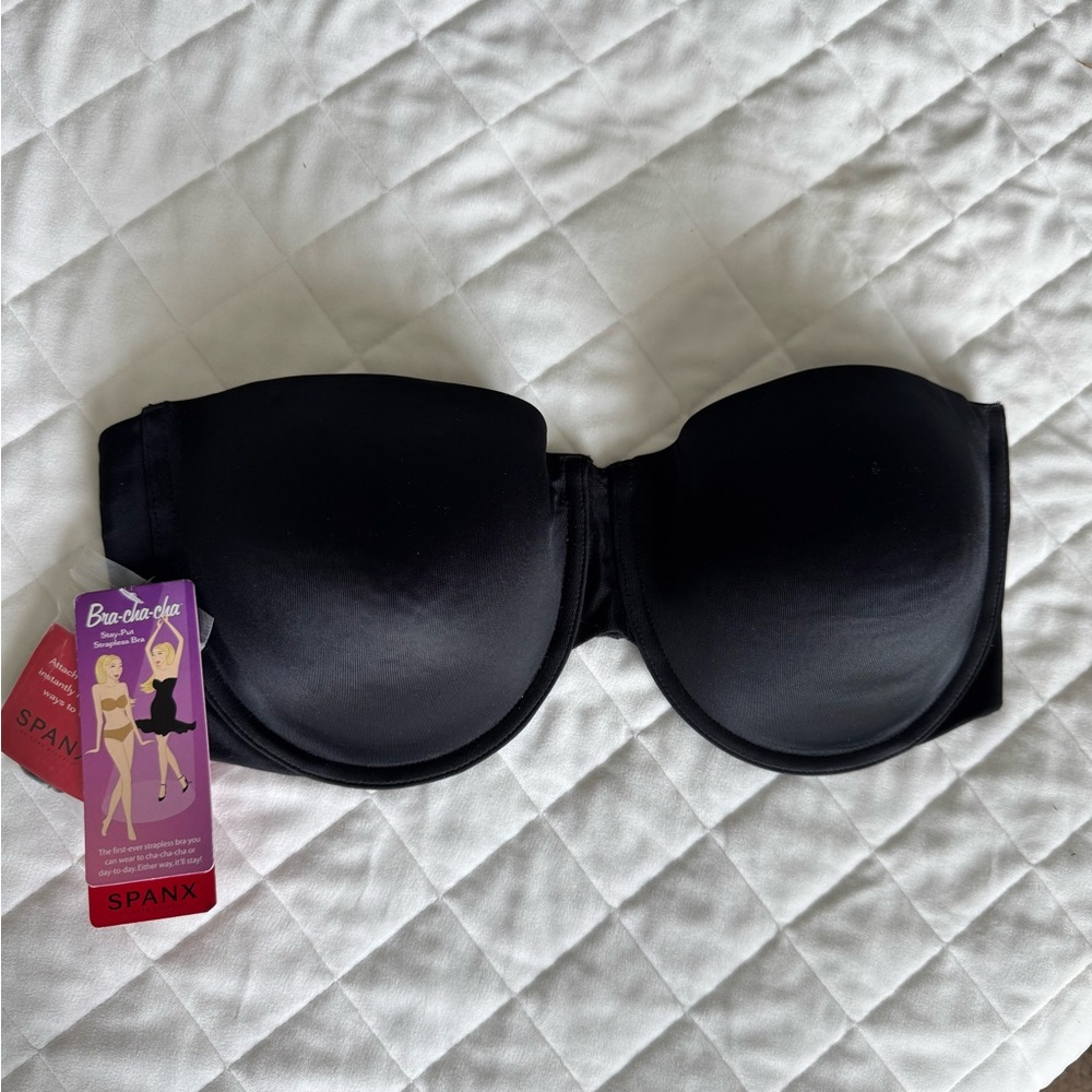 SPANX Black Strapless Bra